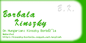 borbala kinszky business card